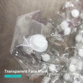 Transparent Plastic Face Mask with Double valves